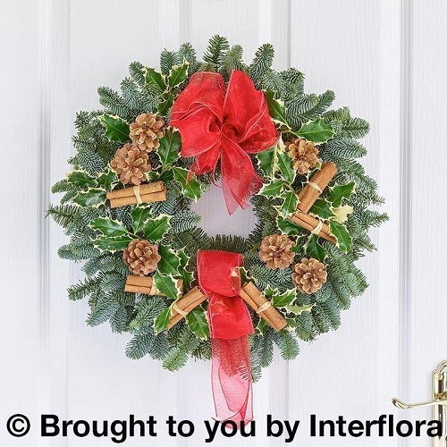 Traditional Christmas Door Wreath