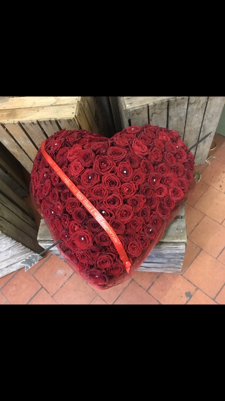 Large Red Rose heart