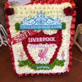 funeral flowers football shirt