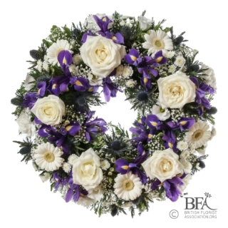 White and Purple Wreath